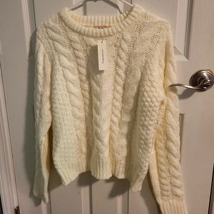 Mi Ami Ivory Cable Sweater (BNWT)